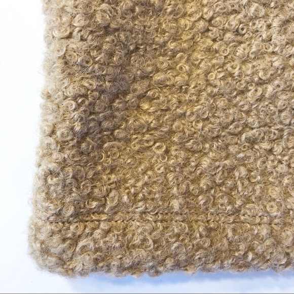 My Story Open Front Collarless Long Tan Coat - Picture 6 of 8